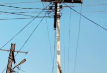 New electricity poles installed