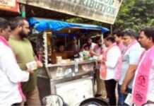 Jeevan Reddy campaigning in Jubilee Hills