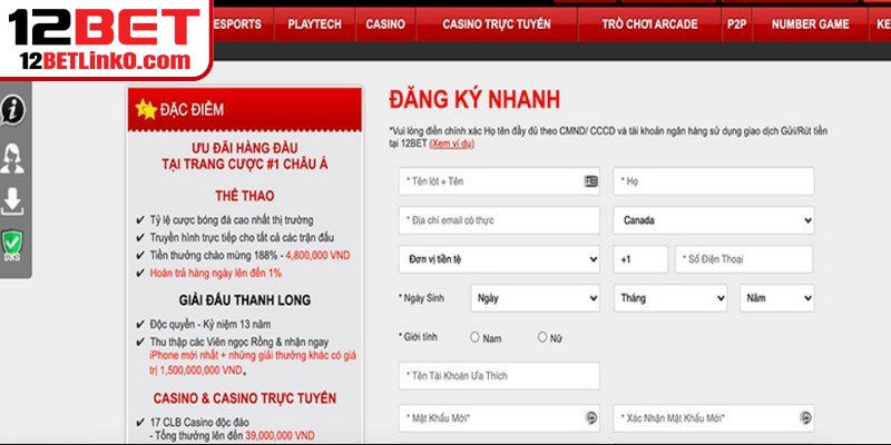 Khuyến mãi 12BET dành cho thành viên hiện hữu
