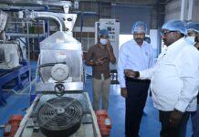 Collector inspects nutrition rice mill