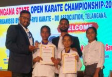 Morthad students showcase their talent at the State-level Karate Championship