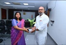 MP Aravind meets with district officials